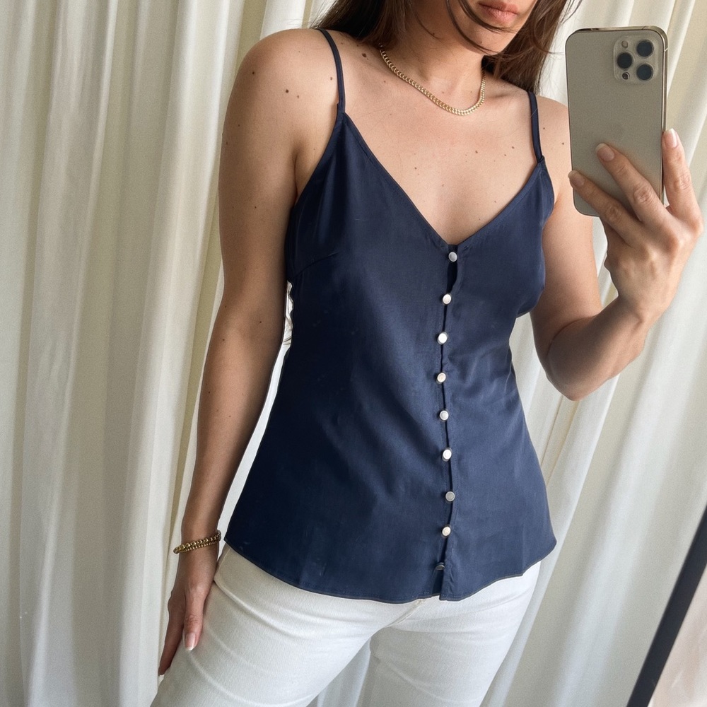 LAST M • CAMI TOP — In Navy - Picture 4 of 8